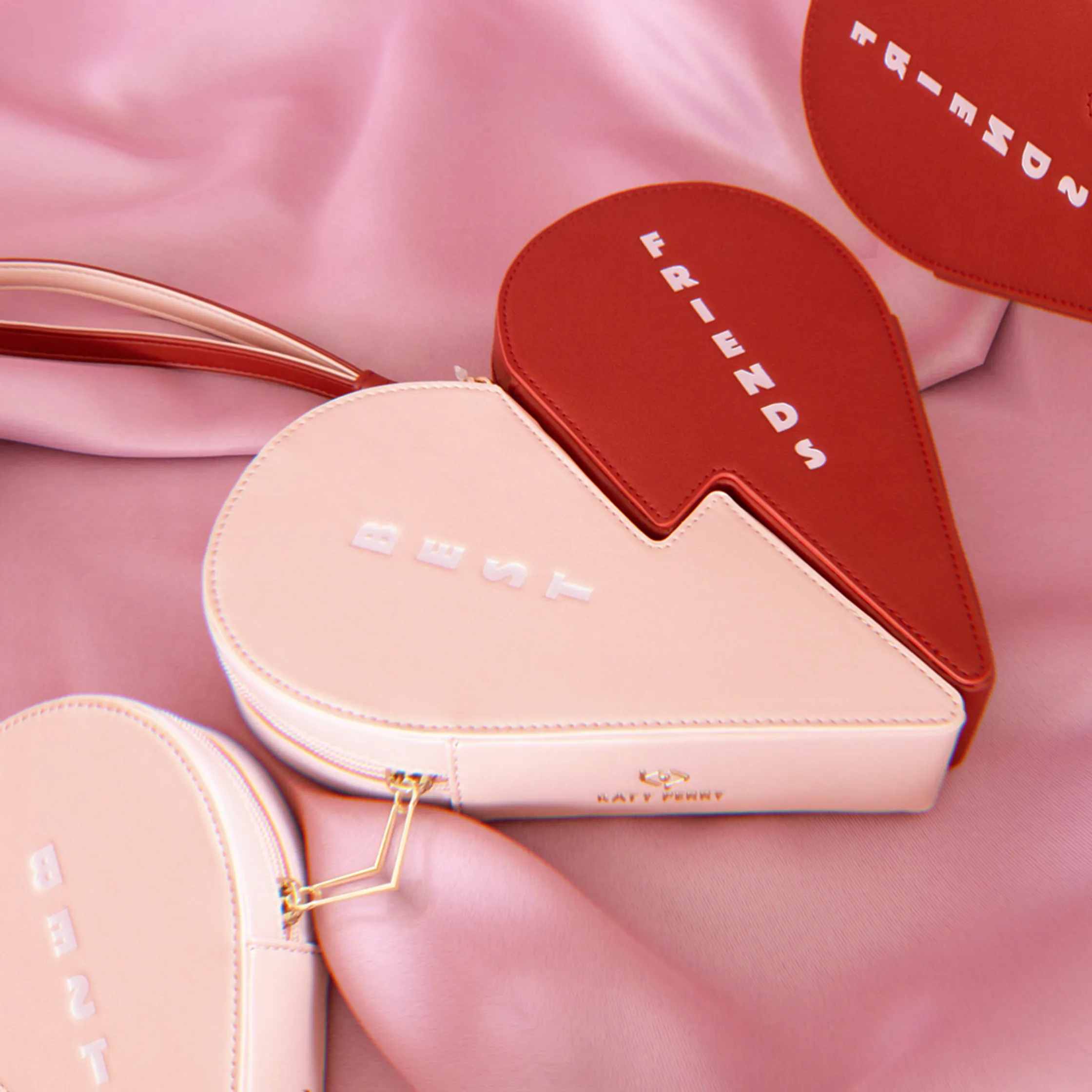 Product photography pastel handbags