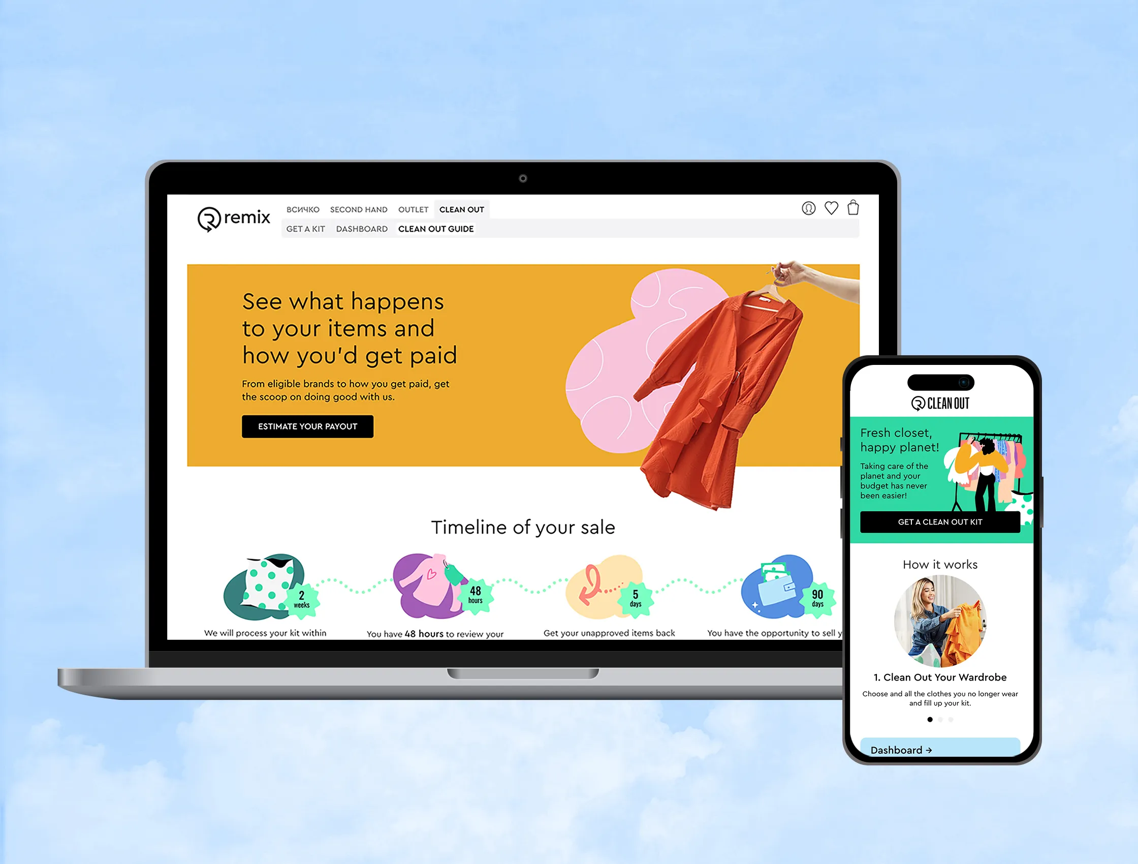 Clean Out UX UI design